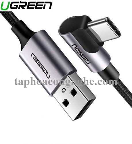 Ugreen 50940 0.5M 3A màu đen USB Type-C cáp bẻ góc 90 độ US284 30050940